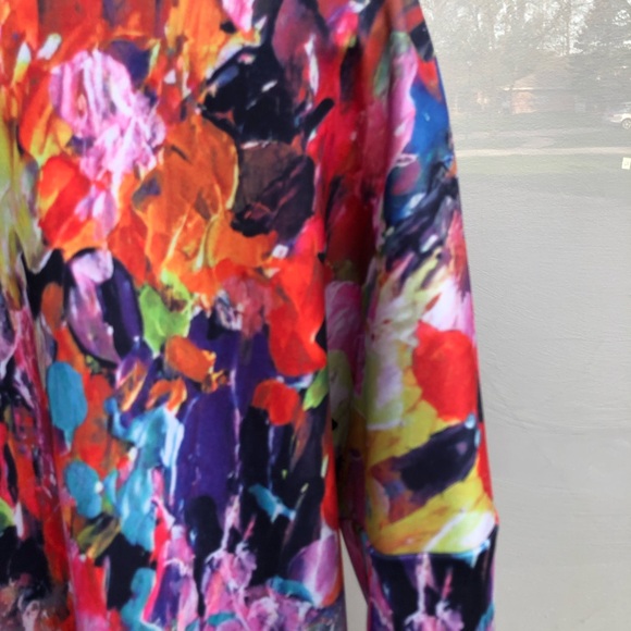 Asymmetrical Paint-Splatter Stretch Tunic (S) - Picture 3 of 3